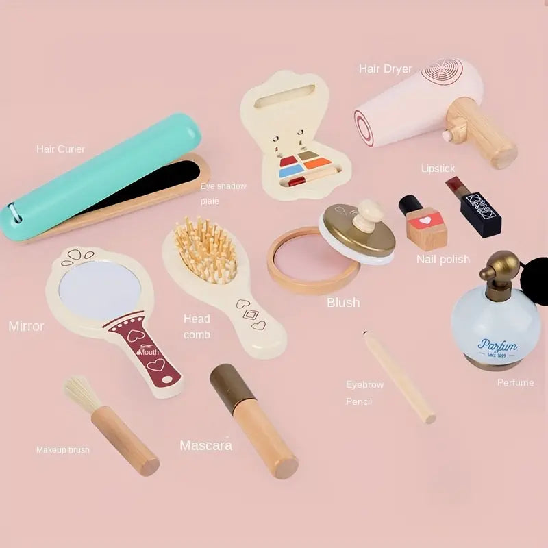 Wooden Cosmetic Set