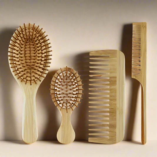 Wooden Hair Comb Set